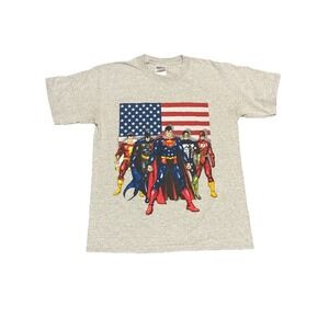Vintage Justice League T-Shirt Men's Size Medium DC Comics 2001